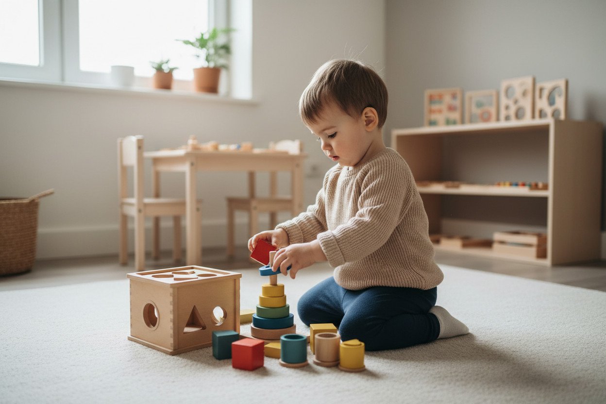 Zabawki Montessori a myślenie logiczne i samodzielność