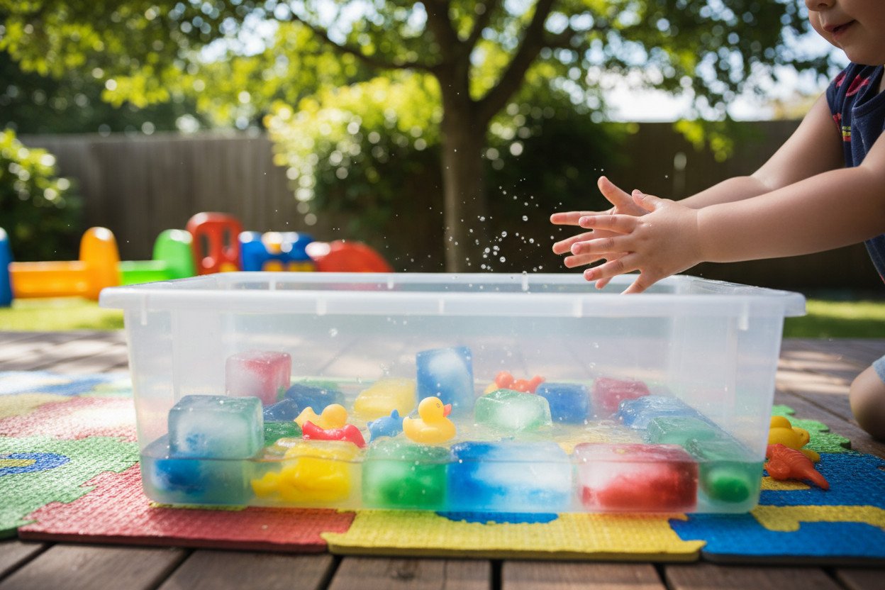 Zabawy sensoryczne z wodą i lodem (pomysły 6-9)